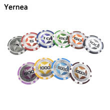 Yernea, 1 шт., набор пластиковых чипов для покера, Настраиваемые фишки для покера, 12 г, карты для покера, набор чипов для покера в Техасском стиле 2024 - купить недорого