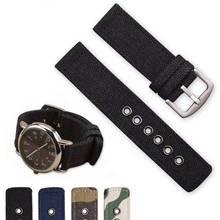 Camuflagem relógio de pulso pulseira de tecido pulseira de relógio para acessórios pulseiras de relógio cinto bucke 18mm 20mm 22mm 24mm 2024 - compre barato