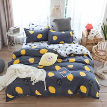 Printed Lemon Duvet Cover Sets Ad Side Thickening Winter King Size Bedding Cover Set 4 Pcs Cotton Bedclothes Grey Bed Set R856T 2024 - buy cheap
