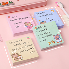 80 Sheets Cartoon Little Bear Ins Style Memo Pad N Times Sticky Notes Memo Notepad Cute Planner Stickers Bookmark Stationery 2024 - buy cheap