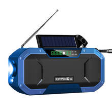 Radio Solar a prueba de agua IPX3 de 5000mAh, Radio de emergencia AM/FM/WB, meteorológica, con manivela y linterna LED, batería externa para teléfono 2024 - compra barato