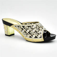 Sandalias de tacón con diamantes de imitación para mujer, zapatos de fiesta, elegantes, sin cordones 2024 - compra barato