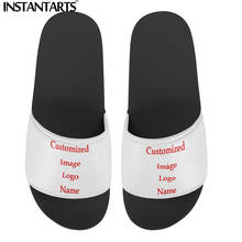 INSTANTARTS Women Summer Slippers Customized Beach Slippers Flats Sandals Women Shoes Casual Home Flip Flops Zapatillas de Mujer 2024 - buy cheap