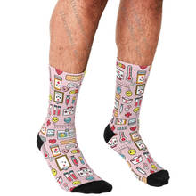 Calcetines divertidos de estilo harajuku para hombre y mujer, calcetín con estampado de feliz hip hop, estilo Casual, de enfermera, novedad, 2021 2024 - compra barato