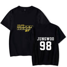 Camiseta coreana NCT para hombres y mujeres, camisa negra de moda Kpop, camiseta informal de Hip Hop Popular, camiseta de manga corta We Are superhumano 2024 - compra barato
