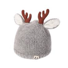 1pc Knit Hat Elk Knitted Cute Comfortable Warm Thickened Winter Hat Wool Cap Knit Hat For Boys Baby Girls 2024 - buy cheap