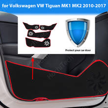 Pegatina de cubierta de borde lateral para puerta interior, alfombra de protección para Volkswagen VW Tiguan MK1 MK2 2010-2017, almohadilla antipatadas para puerta 2024 - compra barato