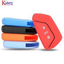 Kutery 10x para volkswagen golf 8 mk8 2020 skoda silicone caso chave de controle remoto protetor capa pele 3btn inteligente titular keychian 2024 - compre barato