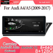 Sistema multimídia automotivo, reprodutor com android 10, rádio, dvd, estéreo, navegação gps, reprodutor de carro para audi a4/a5 (2009-2012), drive direito 2024 - compre barato