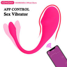 Consolador vibrador con Bluetooth para mujer, Juguetes sexuales con Control remoto por aplicación inalámbrica, bragas vibradoras, juguetes para parejas, tienda erótica 2024 - compra barato