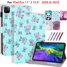 Case for ipad pro 12.9 2020 2018 cover for ipad pro 2020 11 inch 4th gen 2018 2020 Shell Smart Lovely Painted Case Leather Cover 2024 - buy cheap