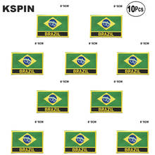 Brazil Flag Embroidery Patches Iron on Saw on Transfer patches Sewing Applications for Clothes in Home&Garden 2024 - buy cheap