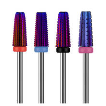 CHNRMJL-cónicas brocas de carburo para manicura, accesorios de arte para uñas, color púrpura degradado, 5 en 1 2024 - compra barato