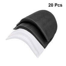 20 pares de almofadas práticas de ombro, almofadas de esponja de costura convenientes, almofada de ombro útil para roupas de blazer (preto e branco, 10x18x x1.5 2024 - compre barato
