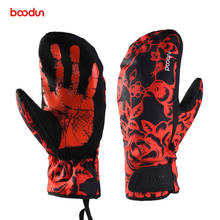 Boodun-guantes de esquí para hombre y mujer, manoplas cálidas de algodón resistentes al viento, impermeables y antideslizantes, ideales para esquí y patinaje, Invierno 2024 - compra barato