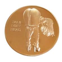 Venda imperdível! moedas femininas sensuais ganhe cauda cabeça! Coleção de moedas comemorativas desafio adulto garotas sorte ouro moeda desafio 2024 - compre barato