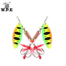 W.P.E New Spinner Lure 3pcs/lot 22 color 6.5g/10g/13.5g Hard Lure Spoon Fishing Lure with Treble Hook Metal Fishing Tackle Pesca 2024 - buy cheap