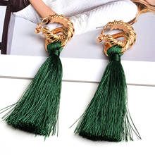 New Arrive Vintage Statement Gold Metal Drop Earrings Hang Long Big Tassel High-Quality Jewelry Accessories For Women Wholesale 2022 - buy cheap