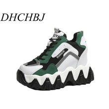 Women Chunky Sneakers 2020 Fashion Platform Sneakers Ladies Brand Wedges Casual Shoes For Woman Leather Sports Dad Shoes 10cm 2024 - buy cheap