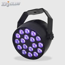 Led Stage Light Effect 18X3W Ultraviolet Color Flat Par Dmx512 Dj Disco Lamp Ktv Bar Party Backlight Beam Projector Spotlight 2024 - buy cheap