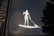 For Paddle Board Sticker Vinyl Die Cut Decal Sup Girl Women Car Truck Window V14  Styling 2024 - buy cheap