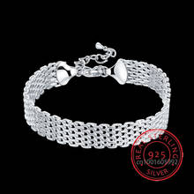Women's Fashion Bracelet 925 Sterling Silver Soft Watchband Charm Bracelet & Bangles Fine Jewelry Pulseiras De Prata 2024 - купить недорого