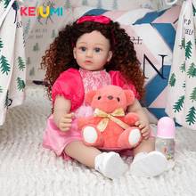 KEIUMI Pretty Reborn Todder Dolls 60 CM Long Hair Cloth Body Newborn Baby Doll Cute Princess Babies Birthday Gift For Girls 2024 - buy cheap