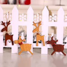 Enfeites de madeira para árvore de natal, ornamento faça você mesmo para decoração de festa de natal, presente para crianças 2024 - compre barato