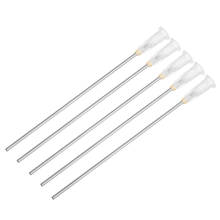 5pcs Plastic + Metal Material Syringe Needle Tips 100mm White Blunt Dispensing Needles For Mixing Liquid Ink Refilling 2024 - buy cheap