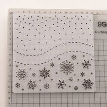 New Christmas Snowflake Printed Plastic Embossing Folders For Diy Card Making Scrapbooking Photo Album Template Handmade Crafts 2024 - buy cheap