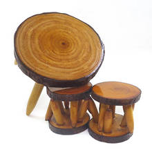 Cadeira de mesa de jantar em miniatura, conjunto de móveis de madeira para decoração de jardim, 5 peças 1:12 ° casa de bonecas, cor de madeira 2024 - compre barato