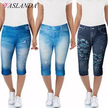Capri Pants Denim Jeans Jeggings Summer Short Leggings Cropped Skinny Trousers Plus Size 3/4 Leggins Ladies Slim Pencil Pants 2024 - buy cheap