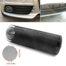 Grade de malha de alumínio preta, para carros, para-choques, capô e ventilação, protetor universal para abertura de veículo 2024 - compre barato
