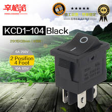 21x15mm Rocker Switch boat rocker power switch 6A/250V 10A/125VBlack 4 pin 2 Posifion KCD1-104 2024 - buy cheap