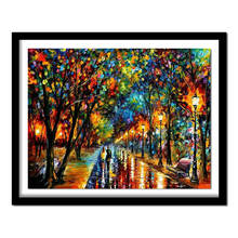 Full Square Drill 5D DIY Diamond Painting "After the Rain street" 3D Embroidery Cross Stitch  Rhinestone Decor Gift 2024 - buy cheap