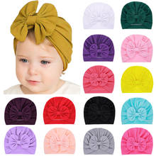 MAYA STEPAN 1 PCS Children Baby Hat Kids Bow Cap Newborn Girls photography Props Spring Autumn Modis Beanie Turban Infant Props 2024 - buy cheap