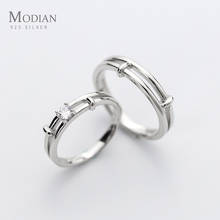 Modian Classic Fashion Adjustable 100% 925 Sterling Silver Couple Rings For Women Wedding Engagement Luxury Romantic Jewelry 2024 - buy cheap
