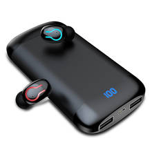 Беспроводные Bluetooth наушники Q66 V5.0, HD стереонаушники, спортивная водонепроницаемая гарнитура с двойным микрофоном и аккумулятором 6000 мАч 2024 - купить недорого