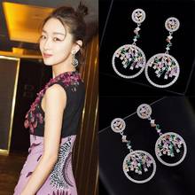 MENGYI High Quality Luxury Dangle Tree Earrings Women's 9 2 5 Fashion Wedding Jewelry With Color Zircon Dainty Drop Earring Gift 2024 - buy cheap