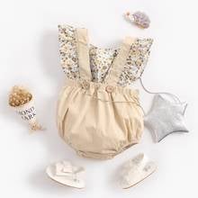 2021 New Summer Cute Fashion Baby Girls Flowers Romper Infant Rompers Newborn Clothes Children's Triangle Romper Bag Hips Climb 2024 - buy cheap