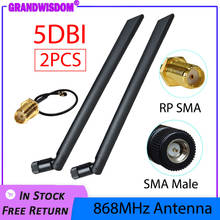 2pcs 868MHz 915MHz Antenna 5dbi SMA Male Connector GSM 915 MHz 868 IOTantena antenne waterproof +21cm RP-SMA/u.FL Pigtail Cable 2024 - buy cheap