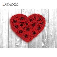 Laeacco Red Rose Flowers White Planks Board Party Decor Child Love Portrait Photographic Backdrop Photo Background Photo Studio 2024 - buy cheap