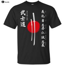 Мужская футболка BUSHIDO с японским Самураем 2019, летняя футболка с коротким рукавом, топы, Лидер продаж 2024 - купить недорого