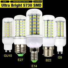 Bombillas LED de maíz para el hogar y la Oficina, lámpara blanca cálida y brillante de 5730 V y 220V, E14, E27, B22, G9, GU10, 110 SMD, 3W, 6W, 9W, 12W, 15W 2024 - compra barato