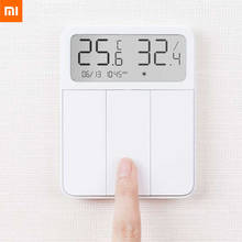 2021 Xiaomi Mijia Smart Wall Switch Light Remote Control Wireless 3 Key Switchs with temperature and humidity LCD digital screen 2024 - buy cheap