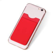 2019 Fashion Elastic Lycra Adhesive Cell Phone ID Credit Card Holder Women Sticker Pocket Wallet Case Card Holder #E 2024 - buy cheap