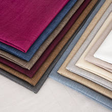 Tapicería de 100x150cm, tela lisa y sólida para sofá, Material textil de lino para cortina, costura artesanal 2024 - compra barato