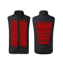 2019 Winter USB Heated Vest Jacket Electric Thermal  Waistcoat Women Men Outdoor Heated Jacket Hiking Vest Camping Cycling 2024 - buy cheap