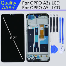 Para 1520*720 6.2 Polegada display oppo a3s lcd wite quadro de exibição no telefone móvel lcds para oppo a5 pantalla cph1803 tela 2024 - compre barato