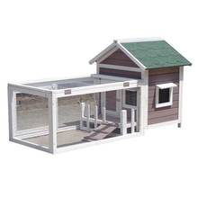 Casa de perro doghouse, jaula interior y exterior de madera maciza, impermeable, extraíble y lavable, peluche pequeño para perros de las cuatro estaciones 2024 - compra barato